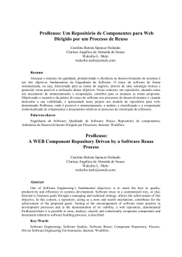 ProReuso: Um Reposit&oacute;rio de Componentes para