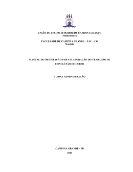 Manual de Orienta&ccedil;&atilde;o TCC (Trabalho de