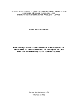 identifica&ccedil;&atilde;o de fatores cr&iacute;ticos e proposi&ccedil;&atilde;o de melhorias no