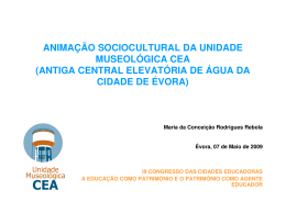 anima&ccedil;&atilde;o sociocultural da unidade museol&oacute;gica cea