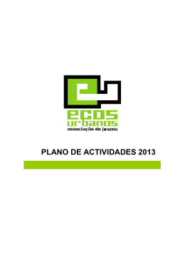 plano de atividades 2013
