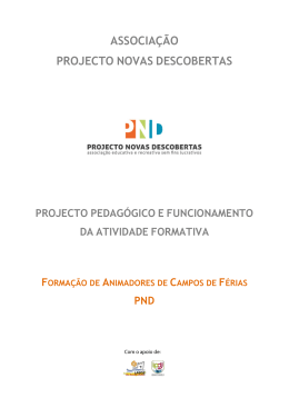 Leitura do Projecto Pedag&oacute;gico da Forma&ccedil;&atilde;o de animadores PND.