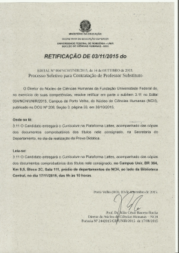 Retifica&ccedil;&atilde;o