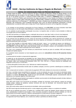 EDITAL DO CONCURSO PÚBLICO N° 01/2015