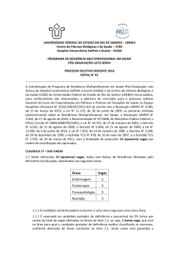 Programa de Resid&ecirc;ncia Multiprofissional em Sa&uacute;de / P&oacute;s