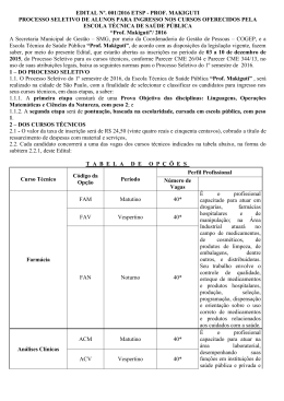 Edital de Abertura - Instituto Zambini