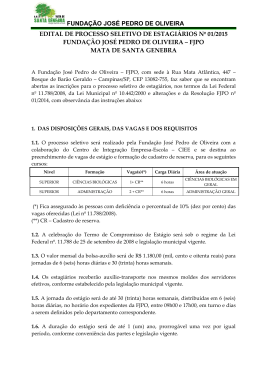 Edital de Sele&ccedil;&atilde;o de Estagi&aacute;rios n&ordm; 01/2015