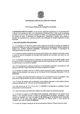 DEFENSORIA P&Uacute;BLICA DA uNI&Atilde;o No PARAN&Aacute;