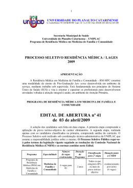 EDITAL DE ABERTURA n&ordm; 41 de 03 de abril/2009