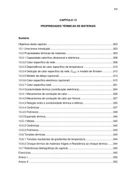 Cap&iacute;tulo 13 - Propriedades t&eacute;rmicas de materiais