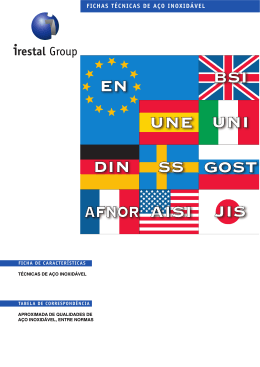 FICHAS T&Eacute;CNICAS DE A&Ccedil;O INOXID&Aacute;VEL