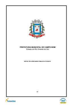 PREFEITURA MUNICIPAL DE CAMPO BOM Estado do