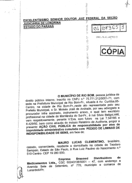ExcaLeNTisswio sENHoR DOUTOR Juiz QsEoERAL DA sE&Ccedil;&Atilde;O
