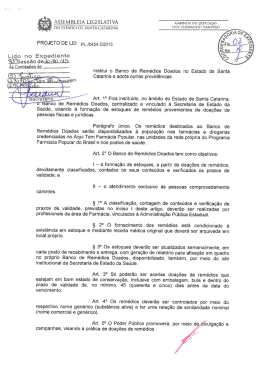 Projeto Original - Assembleia Legislativa do Estado de Santa Catarina