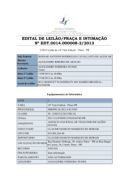 Edital completo em PDF - Justi&ccedil;a Federal na Para&iacute;ba