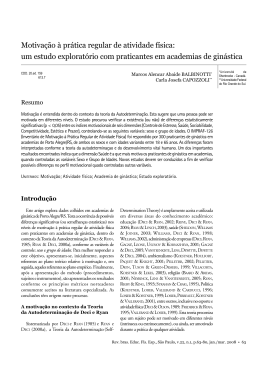 Motiva&ccedil;&atilde;o &agrave; pr&aacute;tica regular de atividade f&iacute;sica: um estudo
