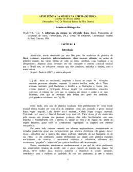A INFLU&Ecirc;NCIA DA M&Uacute;SICA NA ATIVIDADE F&Iacute;SICA