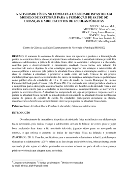 A ATIVIDADE FÍSICA NO COMBATE A OBESIDADE