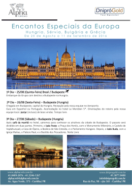 Encantos Especiais da Europa