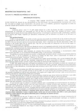 Impugna&ccedil;&atilde;o apresentada pela Empresa Fino Sabor Ind. e