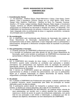 GRUPO MARANHENSE DE DECORA&Ccedil;&Atilde;O CAMPANHA 2014