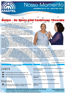 Informativo ASASTEL 194 - janeiro e fevereiro/2014