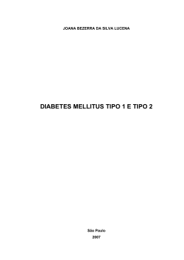DIABETES MELLITUS TIPO 1 E TIPO 2