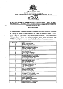 Edital de convocação