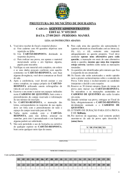 prefeitura do município de douradina cargo: agente administrativo