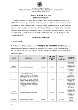 EDITAL n&ordm; 01_2010 - Crea-SP