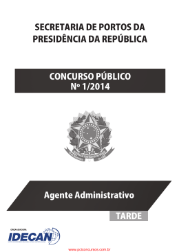 AGU - Agente Administrativo -N&iacute;vel M&eacute;dio