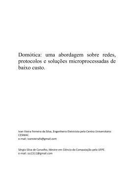 Dom&oacute;tica: uma abordagem sobre redes, protocolos e solu&ccedil;&otilde;es