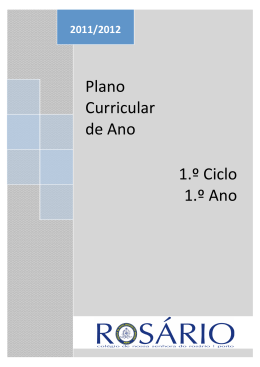 plano de atividades - Colégio de Nossa Senhora do Rosário