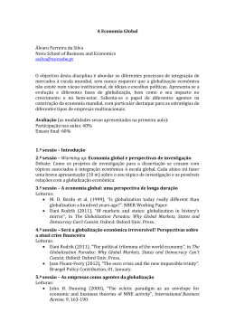 A Economia Global &Aacute;lvaro Ferreira da Silva Nova School of