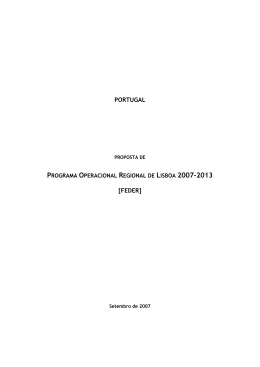 Aprovado por decisão da Comissão Europeia C(2007) - Lisboa