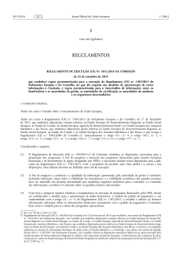 REGULAMENTO DE EXECUÇÃO (UE) N.o 1011/2014 DA