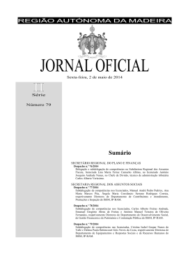 JORNAL OFICIAL - Governo Regional da Madeira