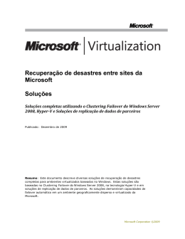 Recupera&ccedil;&atilde;o de desastres entre sites da