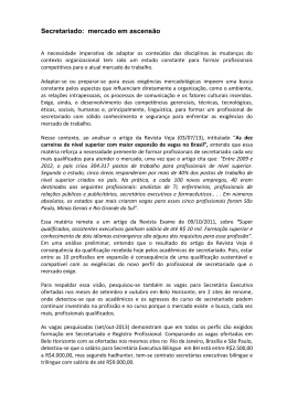 Secretariado: mercado em ascens&atilde;o