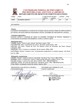 Programas das disciplinas obrigat&oacute;rias
