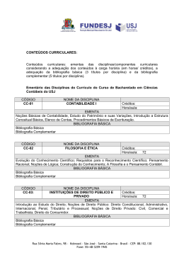 Programas e Ementas