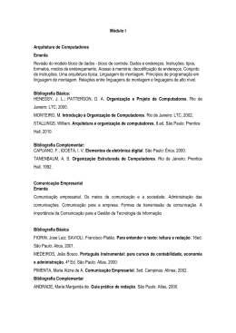 Ement&aacute;rio e Bibliografias