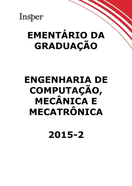 ement&aacute;rio da gradua&ccedil;&atilde;o engenharia de computa&ccedil;&atilde;o