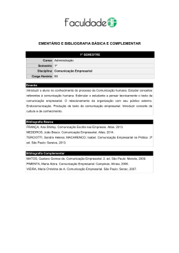 ement&aacute;rio e bibliografia b&aacute;sica e complementar