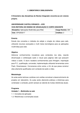 V. EMENT&Aacute;RIO E BIBLIOGRAFIA O Ement&aacute;rio das disciplinas do