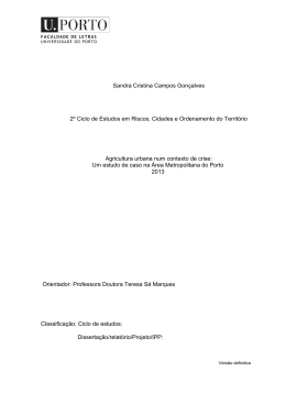 Sandra Cristina Campos Gon&ccedil;alves 2&ordm; Ciclo de Estudos em Riscos