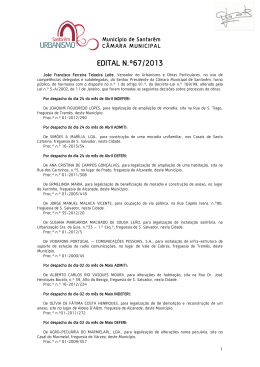 EDITAL N.&ordm;67/2013