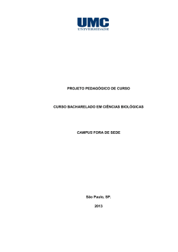 PROJETO PEDAG&Oacute;GICO DE CURSO CURSO