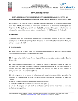 Edital Sele&ccedil;&atilde;o Doutorado ProAmb 1/2014 - Propp