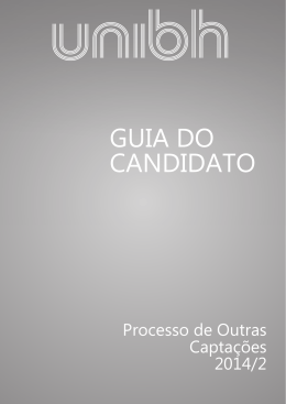 Processo de Outras Capta&ccedil;&otilde;es 2014/2 - Uni-BH